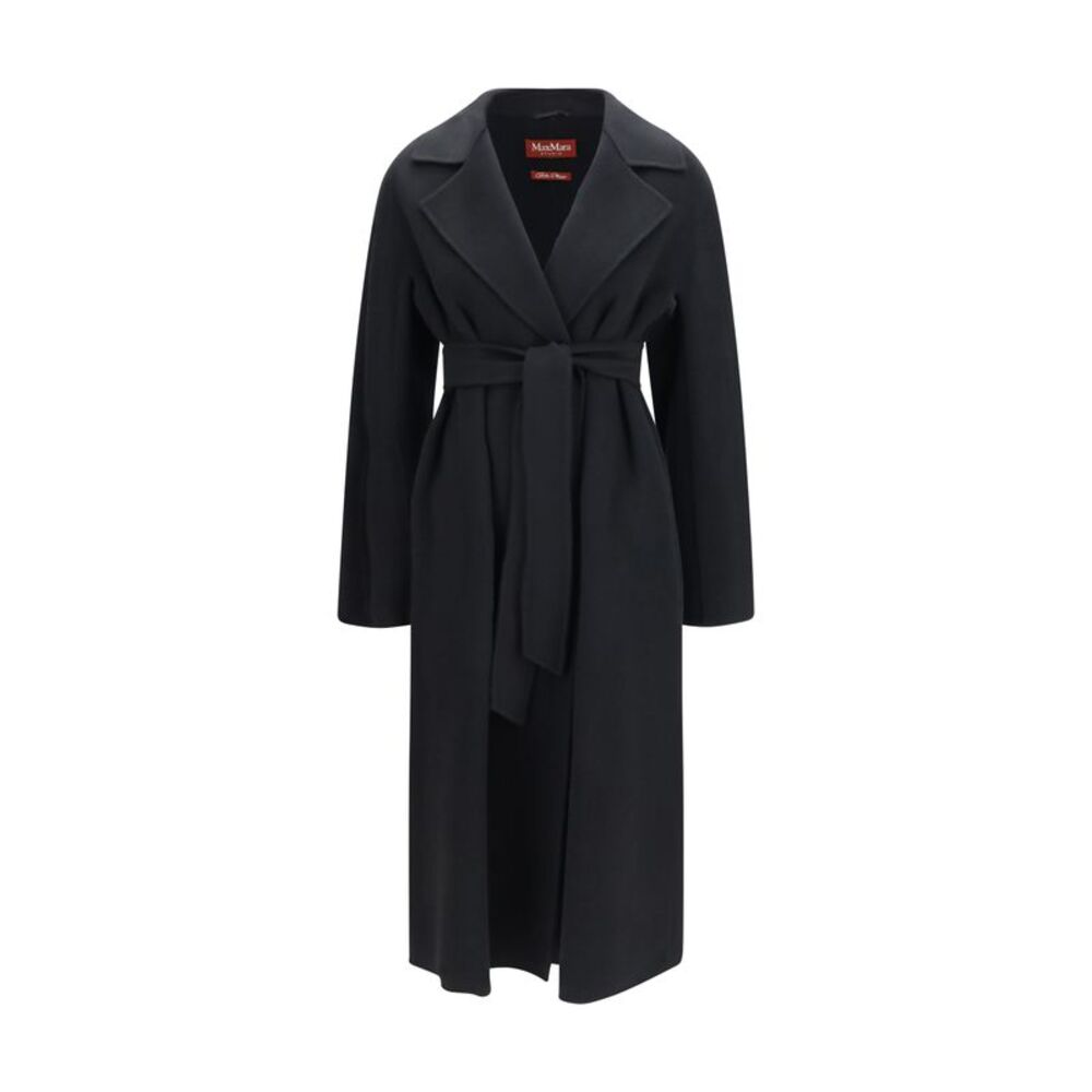 Max Mara Studio Women Long Robe Coat In Wool, Cashmere And Silk